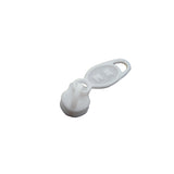 Zip Slide Runners Size 5 (Pack of 25 pieces) Zipper Fasteners Pullers 29x11x1.3 MM PVC Plastic White For Bags Accessories Utilities [ac-sewsupp-00004-m10]