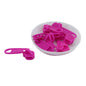 Zip Slide Runners Size 5 (Pack of 25 pieces) Zipper Fasteners Pullers 29x11x1.3 MM PVC Plastic Pink For Bags Accessories Utilities [ac-sewsupp-00004-m8]