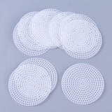 Embroidery Canvas Mesh Plastic Sheets 4.5 Inch (1 Piece) Round White For Cross Stitching DIY Sewing Knitting Crochet Crafts [ac-sewsupp-00006-m15]