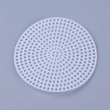 Embroidery Canvas Mesh Plastic Sheets 4.5 Inch (1 Piece) Round White For Cross Stitching DIY Sewing Knitting Crochet Crafts [ac-sewsupp-00006-m15]