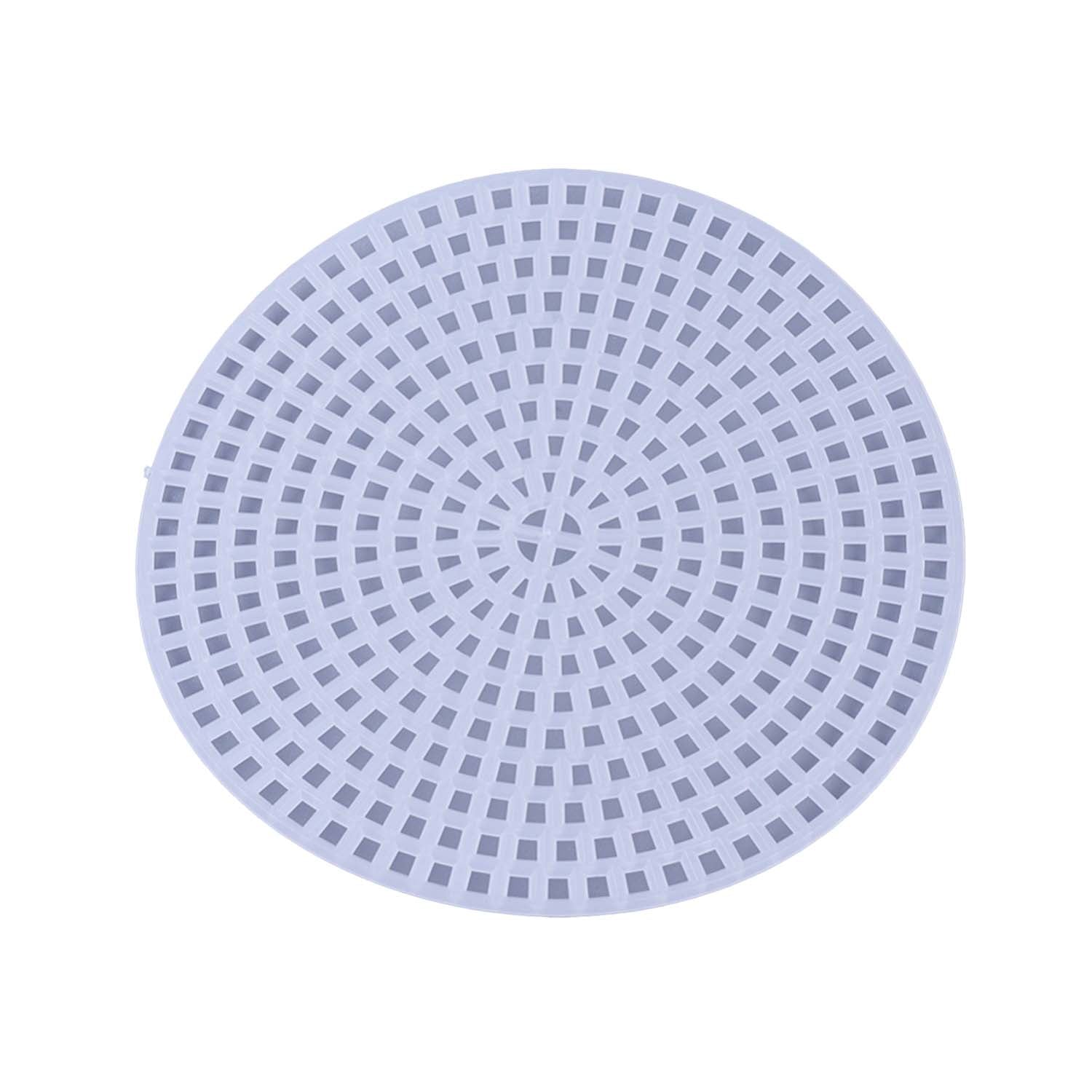 Embroidery Canvas Mesh Plastic Sheets 4.5 Inch (1 Piece) Round White For Cross Stitching DIY Sewing Knitting Crochet Crafts [ac-sewsupp-00006-m15]