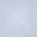 Embroidery Canvas Mesh Plastic Sheets 3.25x3.25 Inch (1 Piece) Hole 4x4mm Flower White For Cross Stitching DIY Knitting Crochet Crafts [ac-sewsupp-00006-m6]