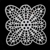 Embroidery Canvas Mesh Plastic Sheets 3.25x3.25 Inch (1 Piece) Hole 4x4mm Flower White For Cross Stitching DIY Knitting Crochet Crafts [ac-sewsupp-00006-m6]