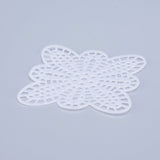 Embroidery Canvas Mesh Plastic Sheets 3.25x3.25 Inch (1 Piece) Hole 4x4mm Flower White For Cross Stitching DIY Knitting Crochet Crafts [ac-sewsupp-00006-m6]