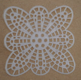 Embroidery Canvas Mesh Plastic Sheets 3.25x3.25 Inch (1 Piece) Hole 4x4mm Flower White For Cross Stitching DIY Knitting Crochet Crafts [ac-sewsupp-00006-m6]