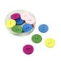 Wooden Buttons (25 Pieces) 25x4.5 Round Mixed Colors Plain 2-Holes For Embroidery Sewing Crafts [jefs-bttns-00112-m4]