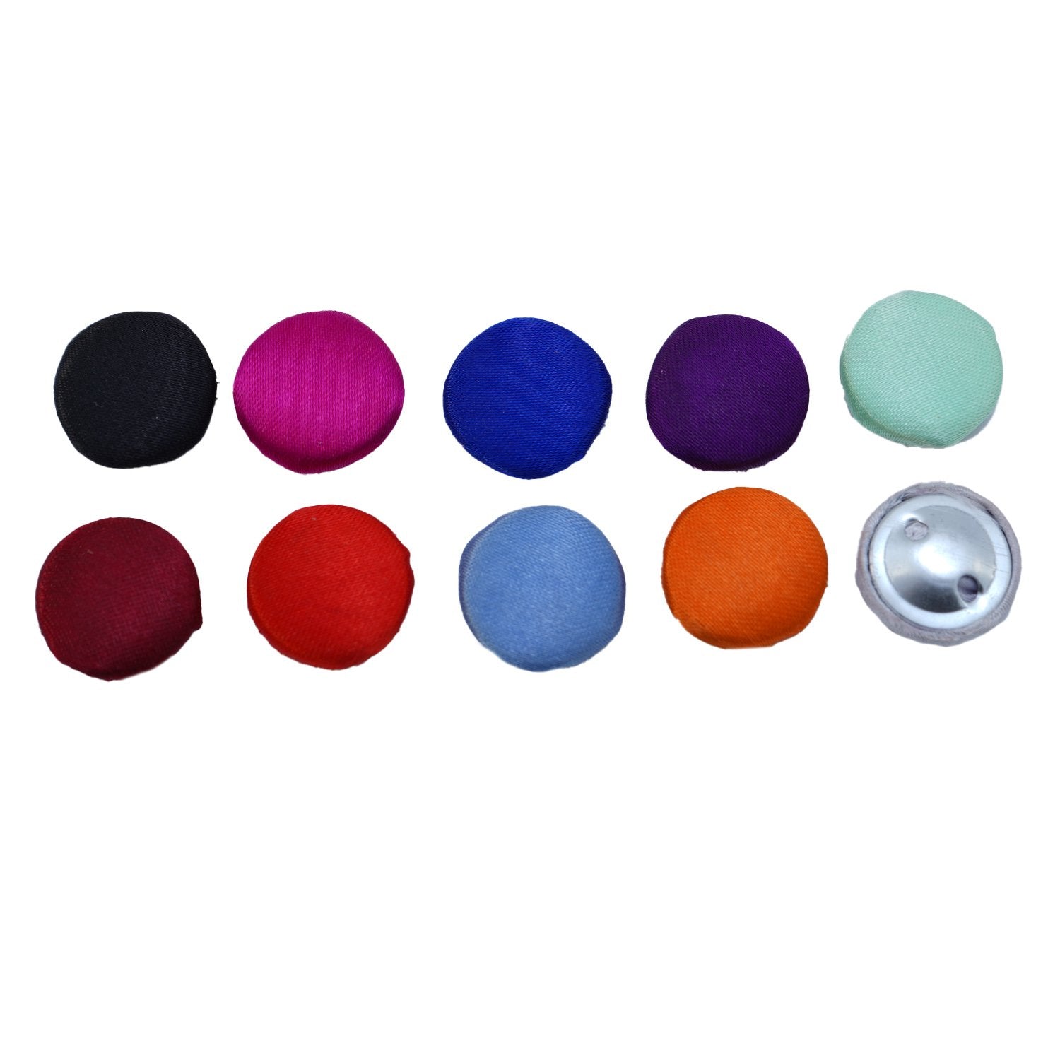Fabric Buttons With Satin Thread Cloth 14 MM Size 22L For Sewing