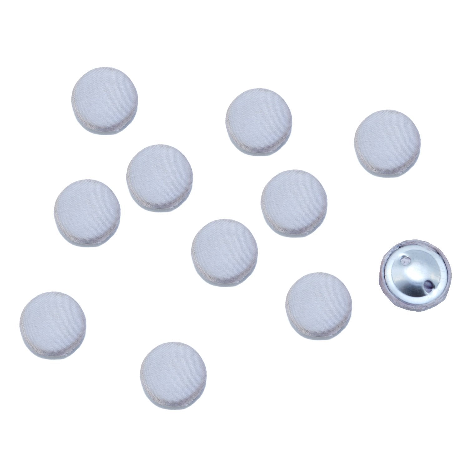 Fabric Buttons With Satin Thread Cloth 14 MM Size 22L For Sewing [jefs-bttns-00114-m1]
