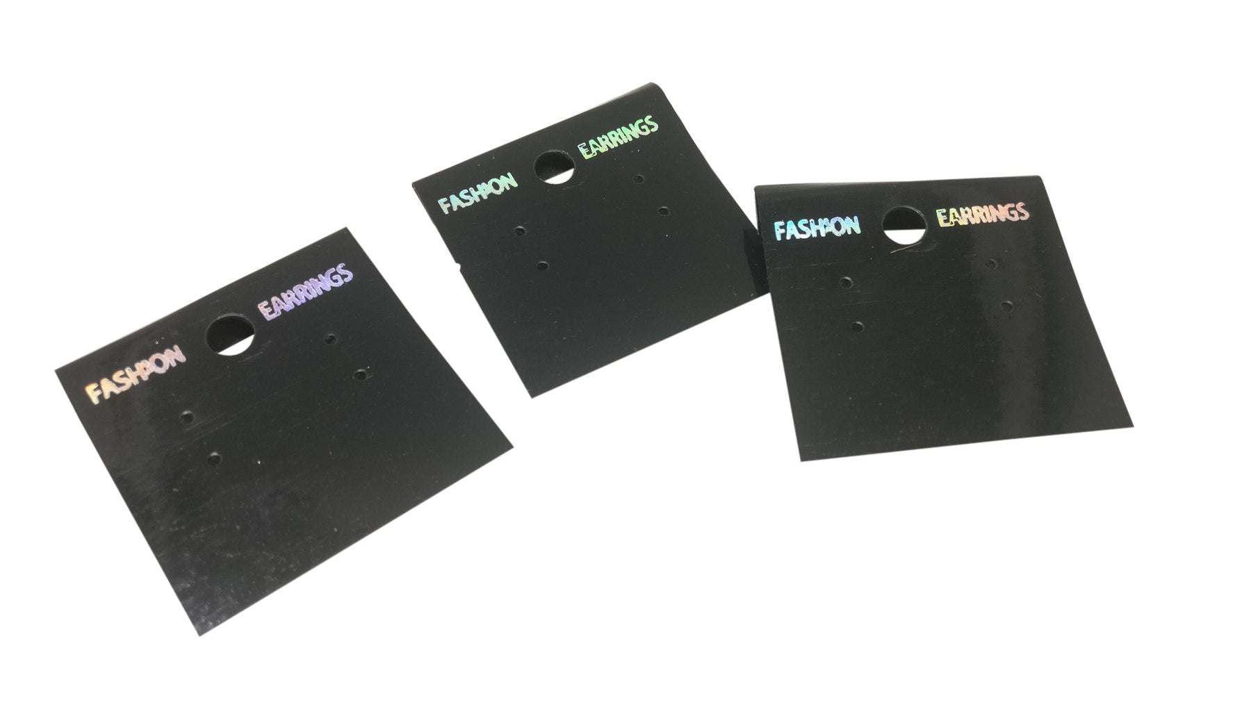 Plastic Earring Display Card Strips 1.5inch (3.5 CM) Square Black (Pack of 50 pieces) [jefs-dispcrdtool-00001-m4]