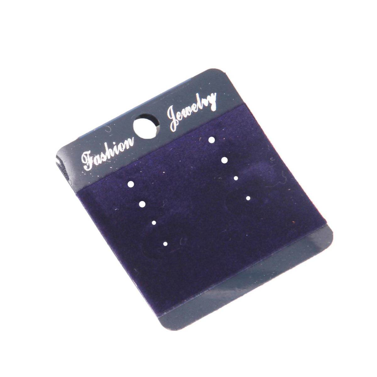 Plastic Jewellery Earring Display Cards With Velvet 5.8x4.5cm Rectangle Deep Blue (Pack of 50 pieces) [jefs-dispcrdtool-00001-m6]