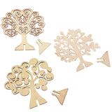 3 Inch Wooden Earring Jewellery Random Assorted Shape Display Stand (1 Piece) Natural Wood Color [jefs-dispcrdtool-00003-m1]