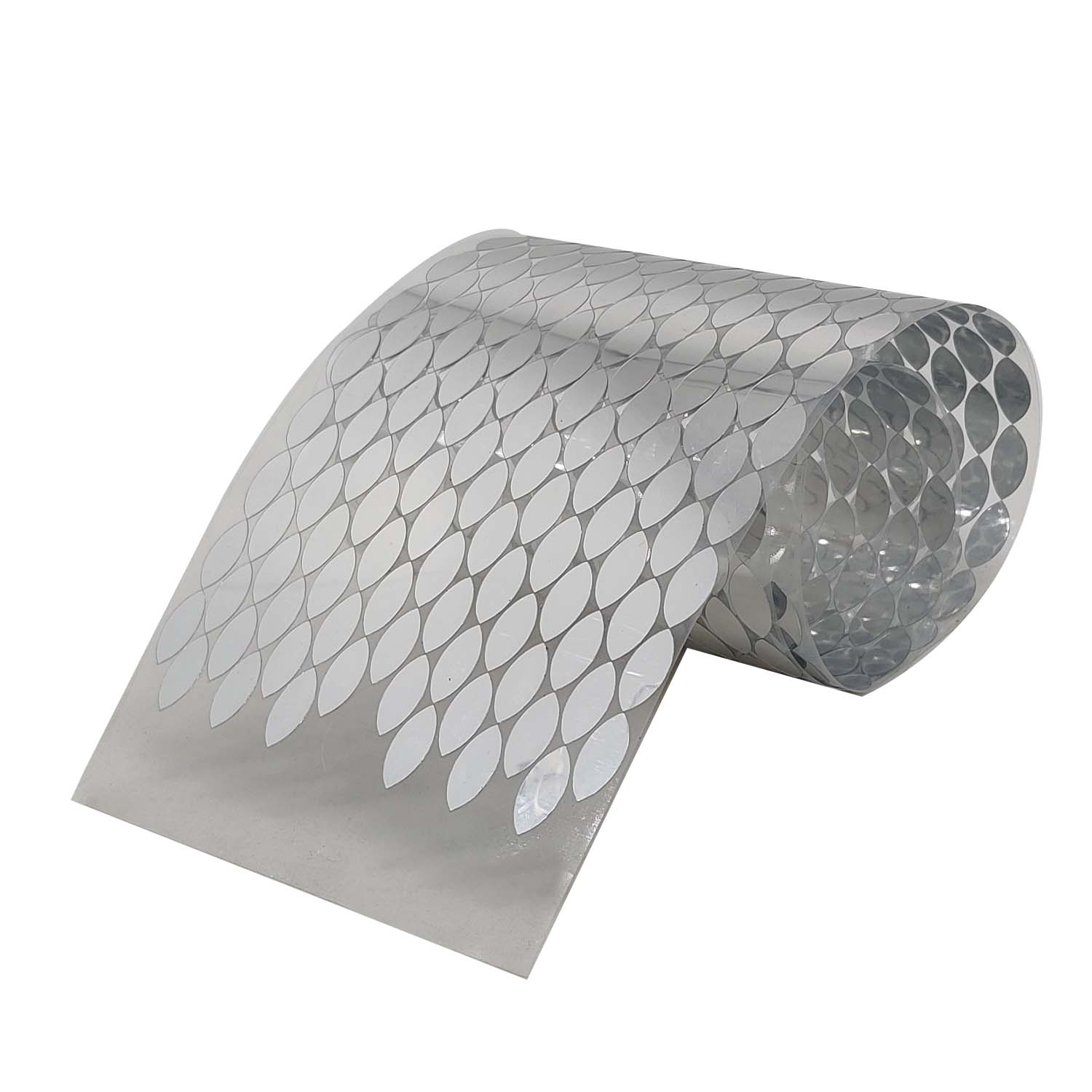 Plastic Foil Stickers 14x7 MM Oval (1 Sheet, 450+ Pieces) Silver Color For Packing Coding Identification Markers [jefs-dispcrdtool-00005-m10]