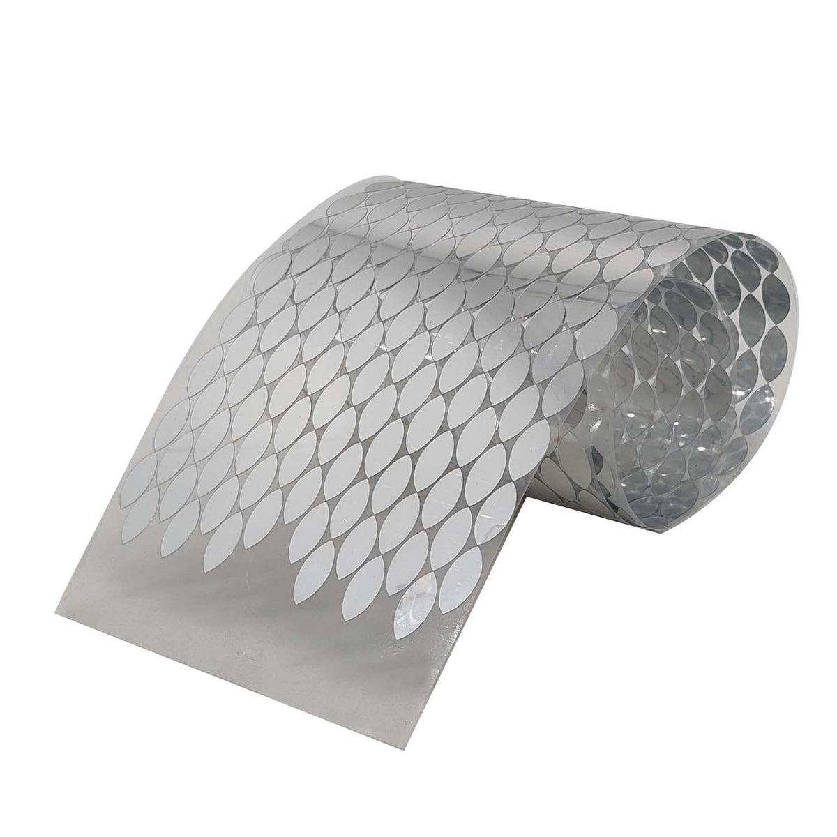 Plastic Foil Stickers 14x7 MM Oval (1 Sheet, 450+ Pieces) Silver Color For Packing Coding Identification Markers [jefs-dispcrdtool-00005-m10]