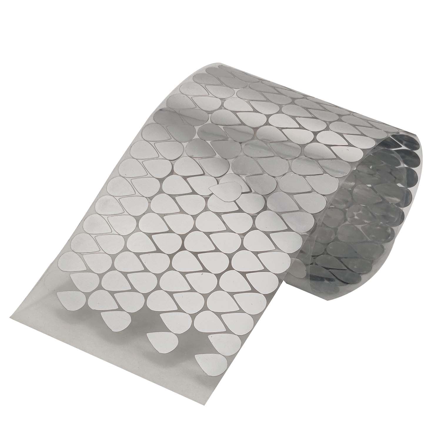 Plastic Foil Stickers (5 Shapes x 2 Sizes Each, 2200+ Pieces Total, Size Range 5-14 MM) Silver Color For Packing Coding Identification Markers [jefs-dispcrdtool-00005-mix2]