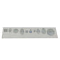 Plastic Foil Stickers (5 Shapes x 2 Sizes Each, 2200+ Pieces Total, Size Range 5-14 MM) Silver Color For Packing Coding Identification Markers [jefs-dispcrdtool-00005-mix2]
