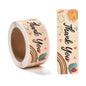 Paper Stickers 3x1 Inch / 7.5x2.5 CM (1 Roll, 120 Stickers) Thank You Printed Rectangle Multicolor Gift Packing Tags [jefs-dispcrdtool-00007-m16]