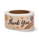 Paper Stickers 3x1 Inch / 7.5x2.5 CM (1 Roll, 120 Stickers) Thank You Printed Rectangle Multicolor Gift Packing Tags [jefs-dispcrdtool-00007-m16]