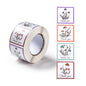 Paper Stickers 1.5x1.5 Inch / 3.75x3.75 CM (1 Roll, 500 Stickers) Thank You Printed Square Multicolor Gift Packing Tags [jefs-dispcrdtool-00007-m19]