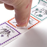 Paper Stickers 1.5x1.5 Inch / 3.75x3.75 CM (1 Roll, 500 Stickers) Thank You Printed Square Multicolor Gift Packing Tags [jefs-dispcrdtool-00007-m19]