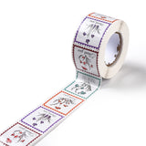 Paper Stickers 1.5x1.5 Inch / 3.75x3.75 CM (1 Roll, 500 Stickers) Thank You Printed Square Multicolor Gift Packing Tags [jefs-dispcrdtool-00007-m19]