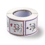 Paper Stickers 1.5x1.5 Inch / 3.75x3.75 CM (1 Roll, 500 Stickers) Thank You Printed Square Multicolor Gift Packing Tags [jefs-dispcrdtool-00007-m19]