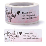 Paper Stickers 2.25x1.1 Inch / 6x2.9 CM (1 Roll, 120 Stickers) Thank You For Supporting My Small Business Printed Rectangle Gift Packing Tags [jefs-dispcrdtool-00007-m21]