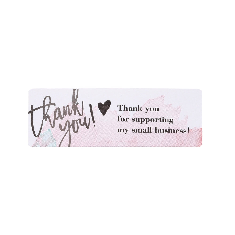 Paper Stickers 2.25x1.1 Inch / 6x2.9 CM (1 Roll, 120 Stickers) Thank You For Supporting My Small Business Printed Rectangle Gift Packing Tags [jefs-dispcrdtool-00007-m21]