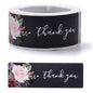 Paper Stickers 2.25x1.1 Inch / 6x2.9 CM (1 Roll, 120 Stickers) Thank You Printed Rectangle Black Gift Packing Tags [jefs-dispcrdtool-00007-m22]