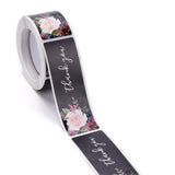 Paper Stickers 2.25x1.1 Inch / 6x2.9 CM (1 Roll, 120 Stickers) Thank You Printed Rectangle Black Gift Packing Tags [jefs-dispcrdtool-00007-m22]