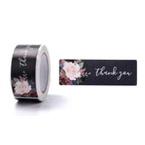 Paper Stickers 2.25x1.1 Inch / 6x2.9 CM (1 Roll, 120 Stickers) Thank You Printed Rectangle Black Gift Packing Tags [jefs-dispcrdtool-00007-m22]
