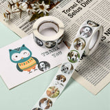 Paper Stickers 1 Inch / 2.5 CM (1 Roll, 500 Stickers) Pet Dog Puppy Theme Round Multicolor Gift Packing Tags [jefs-dispcrdtool-00007-m2]