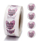 Paper Stickers 1 Inch / 2.5 CM (1 Roll, 500 Stickers) Pretty Things Printed Round Multicolor Gift Packing Tags [jefs-dispcrdtool-00007-m5]
