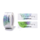 Paper Stickers 3x1 Inch / 7.5x2.5 CM (1 Roll, 150 Stickers) Thank You for shopping Handmade Printed Rectangle Multicolor Gift Packing Tags [jefs-dispcrdtool-00007-m6]