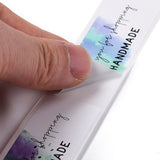 Paper Stickers 3x1 Inch / 7.5x2.5 CM (1 Roll, 150 Stickers) Thank You for shopping Handmade Printed Rectangle Multicolor Gift Packing Tags [jefs-dispcrdtool-00007-m6]