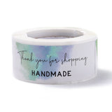 Paper Stickers 3x1 Inch / 7.5x2.5 CM (1 Roll, 150 Stickers) Thank You for shopping Handmade Printed Rectangle Multicolor Gift Packing Tags [jefs-dispcrdtool-00007-m6]