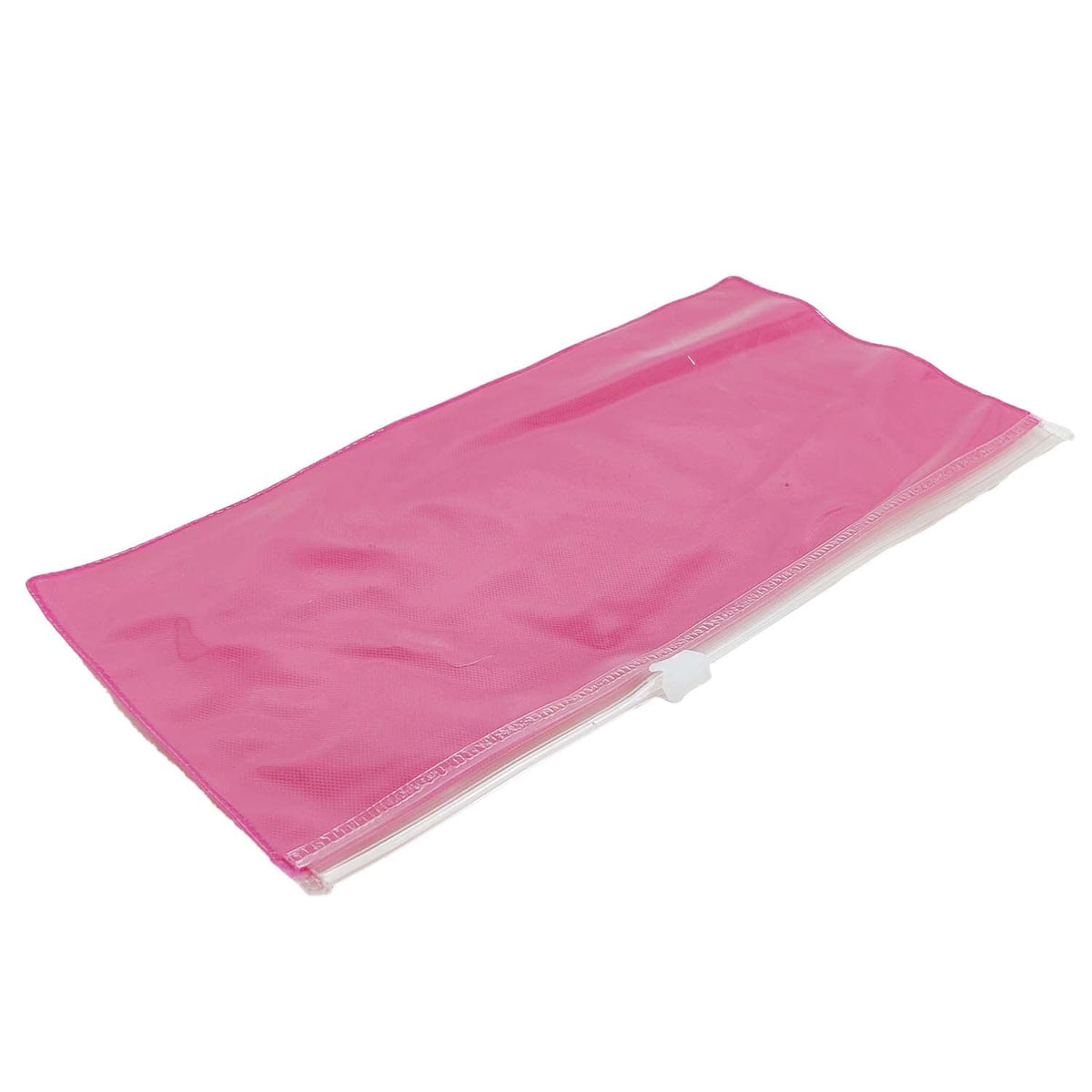 Plastic Zipper Pouches (5 Pieces) 5x13 Inch Pink For Jewellery Packaging Storage Stationary Multipurpose [jefs-dispcrdtool-00052-m22]