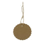 Paper Price Display Tags For Jewellery Craft Multi-Purpose 6cm With Hemp Jute Rope Round Flower Brown (Pack of 10 pieces) [jefs-dispcrdtool-00180-m1]