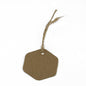 Paper Price Display Tags For Jewellery Craft Multi-Purpose 5.5cm With Hemp Jute Rope Hexagon Brown (Pack of 10 pieces) [jefs-dispcrdtool-00180-m3]