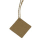 Paper Price Display Tags For Jewellery Craft Multi-Purpose 7cm With Hemp Jute Rope Rhombus Brown (Pack of 10 pieces) [jefs-dispcrdtool-00180-m4]