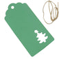 Paper Display Tags For Gifts Jewellery Bags Crafts Multi-Purpose With Cord 9x4.5cm Rectangle Christmas Tree [jefs-dispcrdtool-00188]