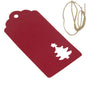 Paper Display Tags For Gifts Jewellery Bags Crafts Multi-Purpose With Cord 9x4.5cm Rectangle Christmas Tree [jefs-dispcrdtool-00188]