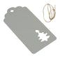 Paper Display Tags For Gifts Jewellery Bags Crafts Multi-Purpose With Cord 9x4.5cm Rectangle Christmas Tree [jefs-dispcrdtool-00188]