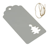 Paper Display Tags For Gifts Jewellery Bags Crafts Multi-Purpose With Cord 9x4.5cm Rectangle Christmas Tree [jefs-dispcrdtool-00188]