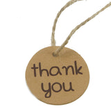 Paper Tags Thank You Printed For Gifts Packing Crafts Favor With Cord [jefs-dispcrdtool-00190]