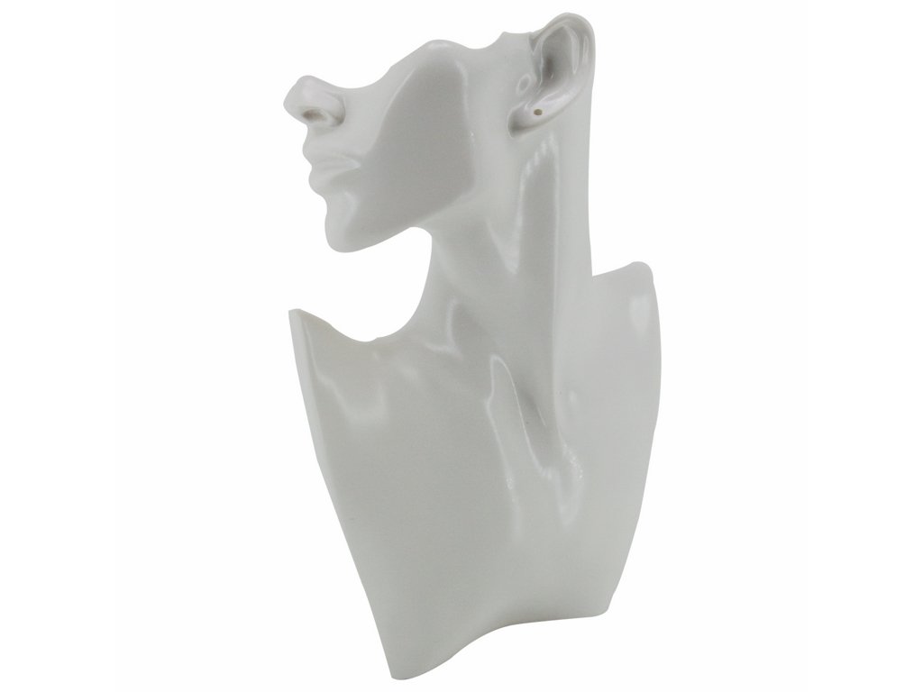 Plaster Of Paris Plastic Jewellery Necklace Earring Display Stand Bust Half Face 28x18x6xcm (11x7 Inch) Mannequin [jefs-dispcrdtool-00199]