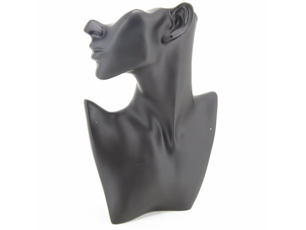 Plaster Of Paris Plastic Jewellery Necklace Earring Display Stand Bust Half Face 28x18x6xcm (11x7 Inch) Mannequin [jefs-dispcrdtool-00199]