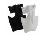 Plaster Of Paris Plastic Jewellery Necklace Earring Display Stand Bust Half Face 28x18x6xcm (11x7 Inch) Mannequin [jefs-dispcrdtool-00199]