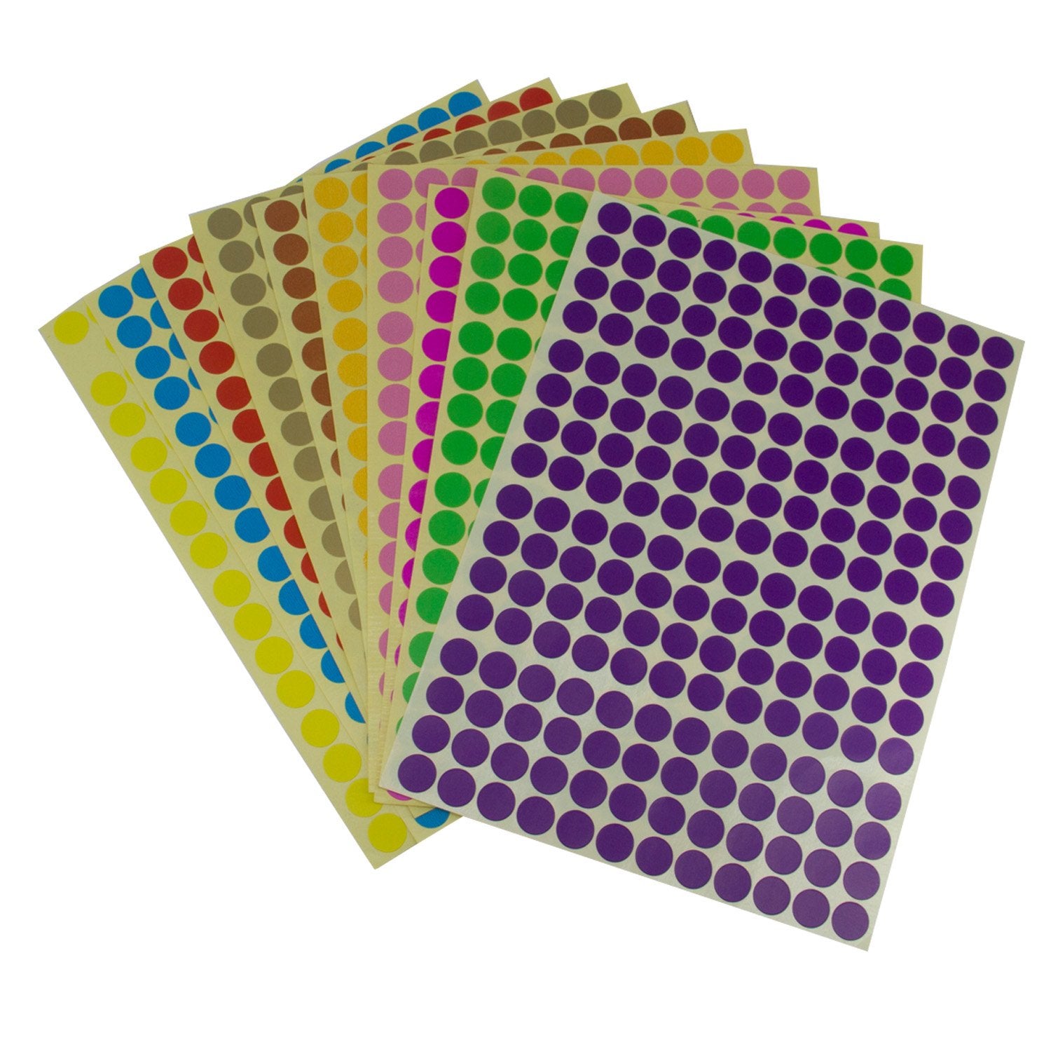 Removable Color Coding Paper Label Dot Stickers For Packing Decoration Crafts Gifts Games Marker Notes 10mm Round [jefs-dispcrdtool-00205]