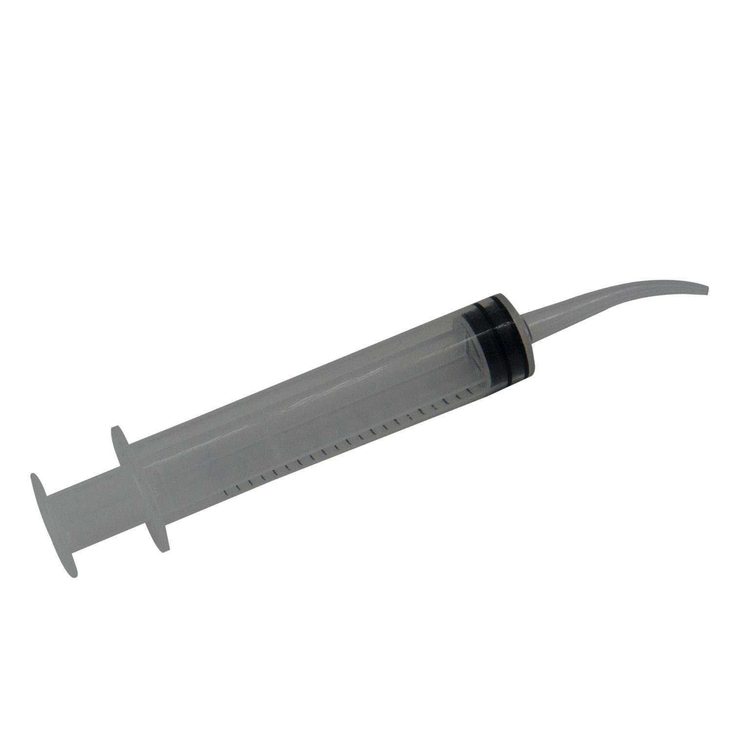 Disposable Plastic Syringes With Curved Tip Capacity:12 ML Without Needles For Pet Feeding Utility Purposes Dental Care 13x2x2xcm Cylinder Transparent Color (Sold as 1 piece) [jefs-dispcrdtool-00206-m1]