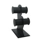 Acrylic Bangle Display Stand (1 Piece) Roll Black 2 Layers 7x5x2 Inch [jefs-dispcrdtool-00221-black-m3]
